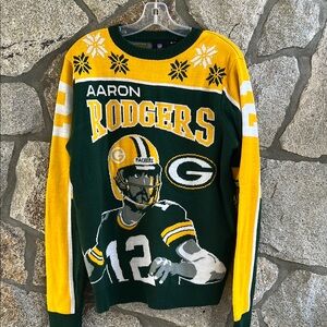 NFL Green Bay Packers Crewneck Sweater Green and Yellow